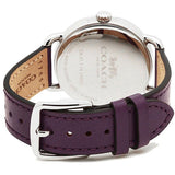 Coach Delancey White Dial Purple Leather Strap Watch for Women - 14502886 Authentic Buy Shop Now