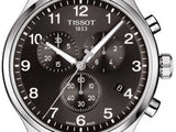 Tissot T Classic Chrono XL Black Dial Silver Steel Strap Watch For Men - T116.617.11.057.01 Authentic Buy Shop Now