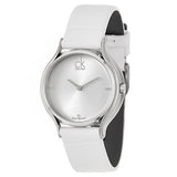 Calvin Klein Skirt White Dial White Leather Strap Watch for Women - K2U231KW Authentic Buy Shop Now