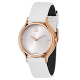 Calvin Klein Skirt White Dial White Leather Strap Watch for Women - K2U236KW Authentic Buy Shop Now