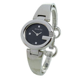 Gucci Guccisima Quartz Black Dial Silver Steel Strap Watch For Women - YA134501 Authentic Buy Shop Now