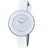 Calvin Klein Chic White Dial White Leather Strap Watch for Women - K7N23TK2 Authentic Buy Shop Now