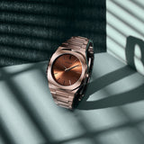 D1 Milano Ultra Thin Brown Dial Gold Steel Strap Watch for Men - D1-UTBJ13 Authentic Buy Shop Now