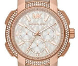 Michael Kors Sidney Chronograph White Dial Beige Leather Strap Watch For Women - MK6949 Authentic Buy Shop Now