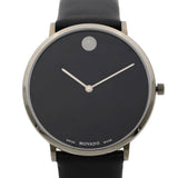 Movado Museum 70th Anniversary Grey Dial Grey Leather Strap Watch For Women - 0607144 Authentic Buy Shop Now
