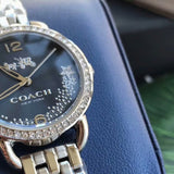 Coach Glitz Blue Dial Silver Steel Strap Watch for Women - 14502693 Authentic Buy Shop Now