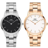 Daniel Wellington Iconic Link White Dial Rose Gold Steel Strap Watch For Women - DW00100209 Authentic Buy Shop Now