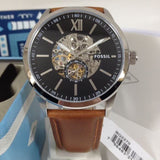 Fossil Flynn Automatic Black Dial Brown Leather Strap Watch for Men - BQ2270 Authentic Buy Shop Now