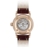 Mido Baroncelli III Automatic Silver Dial Brown Leather Strap Watch For Women - M7600.2.21.8 Authentic Buy Shop Now