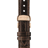 Mido Baroncelli Automatic Midnight Blue Dial Brown Leather Strap Watch For Women - M7600.3.65.8 Authentic Buy Shop Now