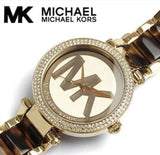 Michael Kors Parker Chronograph Gold Dial Two Tone Steel Strap Watch for Women - MK6109 Authentic Buy Shop Now