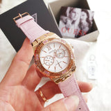 Guess Limelight Quartz Analog White Dial Pink Leather Strap Watch For Women - W0775l3 Authentic Buy Shop Now