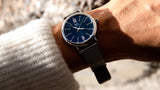 IWC Portofino Automatic Blue Dial Silver Mesh Bracelet Watch for Women - IW357404 Authentic Buy Shop Now