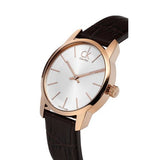 Calvin Klein City White & Gold Dial Brown Leather Strap Watch For Women - K2G23620 Authentic Buy Shop Now