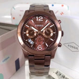 Fossil Perfect Boyfriend Multifunction Maroon Dial Maroon Steel Strap Watch for Women - ES4110 Authentic Buy Shop Now