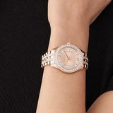 Michael Kors Harlowe Rose Gold Dial Rose Gold Steel Strap Watch For Women - MK4710 Authentic Buy Shop Now
