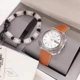 Fossil Candy White Dial Brown Leather Strap Watch for Women - ES3538 Authentic Buy Shop Now