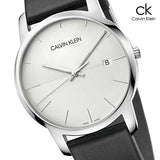 Calvin Klein City White Dial Black Leather Strap Watch for Men - K2G2G1CD Authentic Buy Shop Now