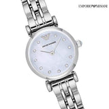 Emporio Armani Gianni Blue Dial Silver Steel Strap Watch For Women - AR1961 Authentic Buy Shop Now