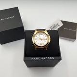 Marc Jacobs Baby Dave Gold Dial Black Leather Strap Watch for Women - MBM1264 Authentic Buy Shop Now