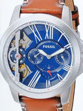 Fossil Grant Twist Multifunction Blue Dial Brown Leather Strap Watch for Men - ME1161 Authentic Buy Shop Now