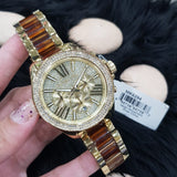 Michael Kors Wren Gold Dial Two Tone Steel Strap Watch for Women - MK6294 Authentic Buy Shop Now