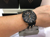 Guess Oasis Black Dial Two Tone Steel Strap Watch for Men - W0366G3 Authentic Buy Shop Now