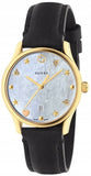 Gucci G-Timeless Mother of Pearl Dial Black Leather Strap Watch For Women - YA1264044 Authentic Buy Shop Now