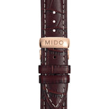 Mido Baroncelli III Automatic Silver Dial Brown Leather Strap Watch For Men - M8600.2.21.8 Authentic Buy Shop Now