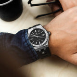 Maurice Lacroix Aikon Automatic Chronograph Black Dial Black Leather Strap Watch for Men - AI1808-SS000-330-2 Authentic Buy Shop Now