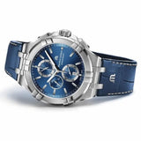 Maurice Lacroix Aikon Chronograph Blue Dial Blue Leather Strap Watch for Men - AI1018-SS001-430-1 Authentic Buy Shop Now