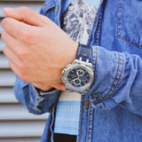 Maurice Lacroix Aikon Chronograph Blue Dial Blue Leather Strap Watch for Men - AI1018-SS001-430-1 Authentic Buy Shop Now