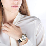 Maserati Potenza Diamonds Silver Dial Black Leather Strap Watch For Women - R8851108505 Authentic Buy Shop Now
