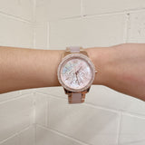 Michael Kors Tibby Multifunction Rose Gold Dial Rose Gold Steel Strap Watch For Women - MK6928 Authentic Buy Shop Now