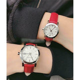 Burberry The City Silver Dial Red Leather Strap Watch for Women - BU9129 Authentic Buy Shop Now