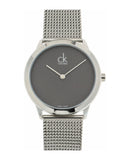 Calvin Klein Minimal Grey Dial Silver Mesh Bracelet Watch for Women - K3M2212X Authentic Buy Shop Now