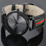 Gucci Interlocking G XL Black Dial Red & Green Leather Strap Watch For Men - YA133206 Authentic Buy Shop Now