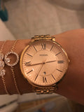 Fossil Jacqueline Rose Gold Dial Rose Gold Steel Strap Watch for Women - ES3632 Authentic Buy Shop Now
