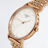 Tissot Everytime Medium White Dial Rose Gold Mesh Bracelet Watch For Men - T109.410.33.031.00 Authentic Buy Shop Now
