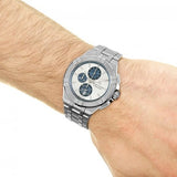 Maurice Lacroix Aikon Chronograph Silver Dial Silver Steel Strap Watch for Men - AI1018-SS002-131-1 Authentic Buy Shop Now