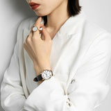 Tissot T Classic Carson Premium White Dial Brown Leather Strap Watch for Women - T122.207.36.033.00 Authentic Buy Shop Now
