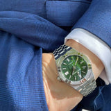 Maurice Lacroix Aikon Automatic Green Dial Silver Steel Strap Watch for Men - AI1807-SS002-630-1 Authentic Buy Shop Now