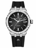 Maurice Lacroix Aikon Automatic Chronograph Black Dial Black Leather Strap Watch for Men - AI1808-SS000-330-2 Authentic Buy Shop Now