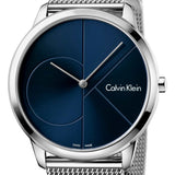 Calvin Klein Minimal Blue Dial Silver Mesh Bracelet Watch for Men - K3M2112N Authentic Buy Shop Now