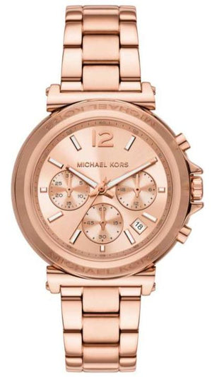 Michael Kors Maren Chronograph Rose Gold Dial Rose Gold Steel Strap Watch for Women - MK7494 Authentic Buy Shop Now