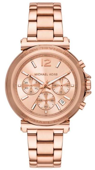 Michael Kors Maren Chronograph Rose Gold Dial Rose Gold Steel Strap Watch for Women - MK7494 Authentic Buy Shop Now