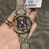 Gucci G-Timeless Brown Dial Brown Leather Strap Unisex Watch - YA1264057 Authentic Buy Shop Now