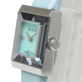Gucci G-Frame Pastel Blue Mother of Pearl Dial Blue Leather Strap Watch For Women - YA128531 Authentic Buy Shop Now