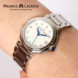 Maurice Lacroix Fiaba Mother of Pearl Dial Silver Steel Strap Watch for Women - FA1004-SS002-170-1 Authentic Buy Shop Now