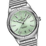 Breitling Chronomat Automatic 36 Diamonds Green Dial Two Tone Steel Strap Watch for Women - A10380591L1A1 Authentic Buy Shop Now